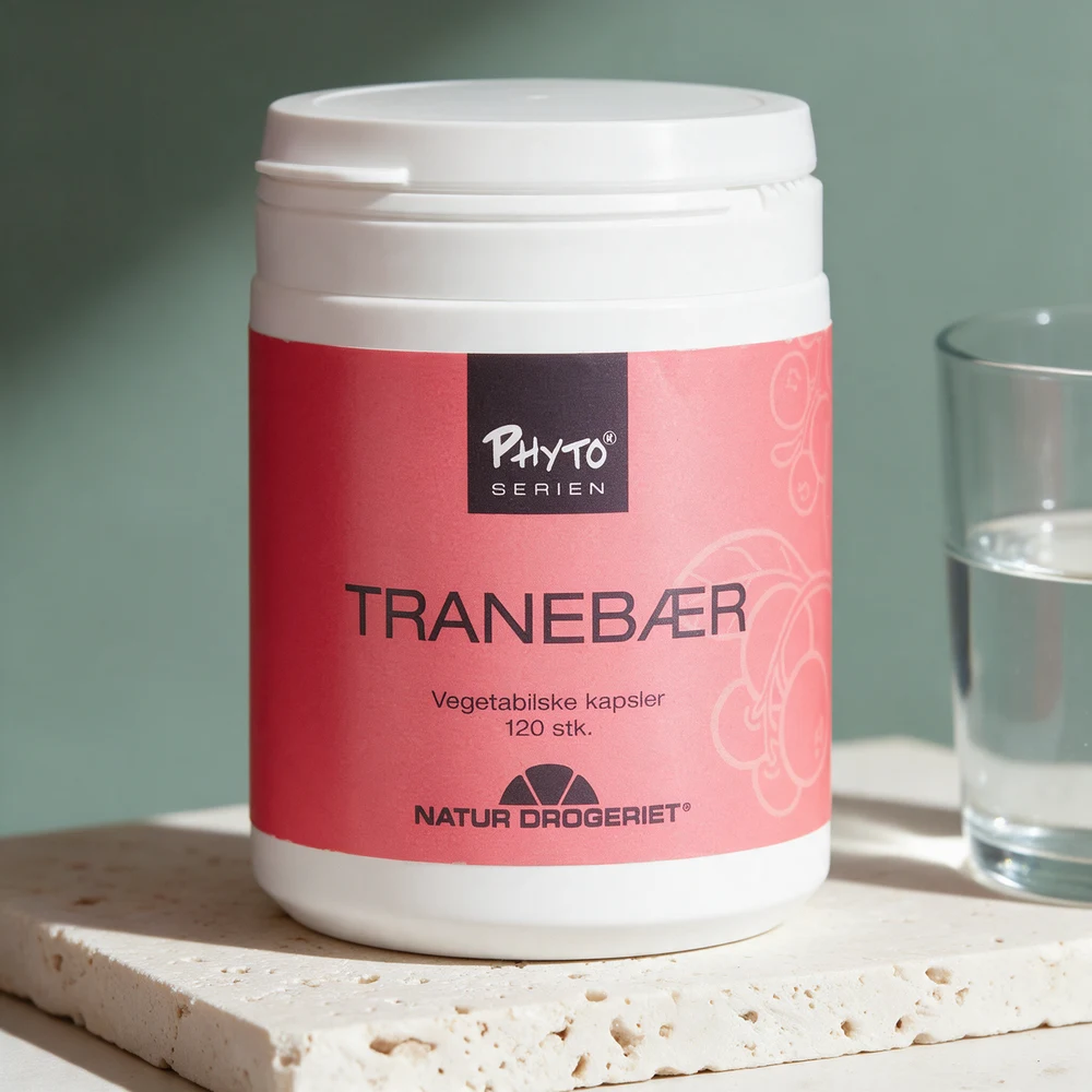 Natur-Drogeriet Tranebær 424 mg, hvit boks med 120 vegetabilske kapsler