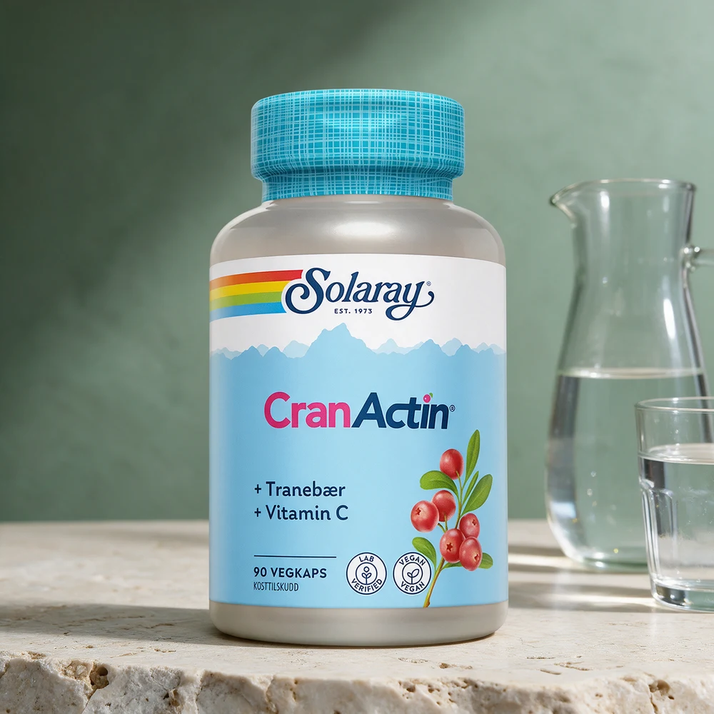 Solaray CranActin, boks med 90 vegetabilske kapsler