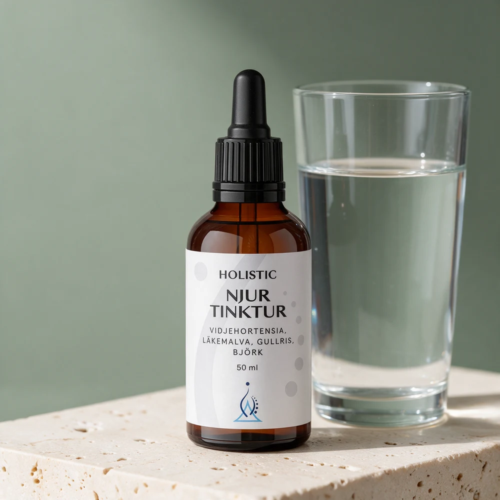 Holistic Njur Tinktur, brun 50 ml glassflaske med pipette