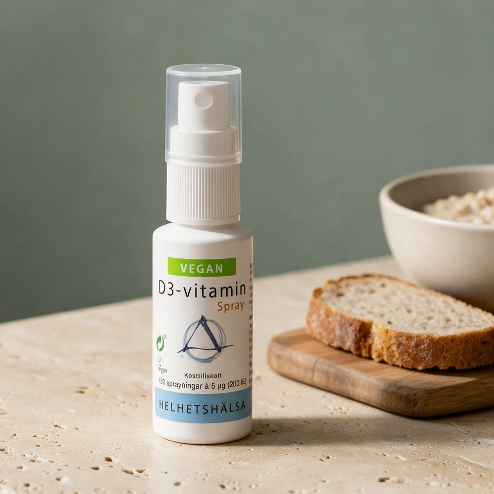 Helhetshälsa D3-vitamin Spray, flaske med 5 µg per trykk