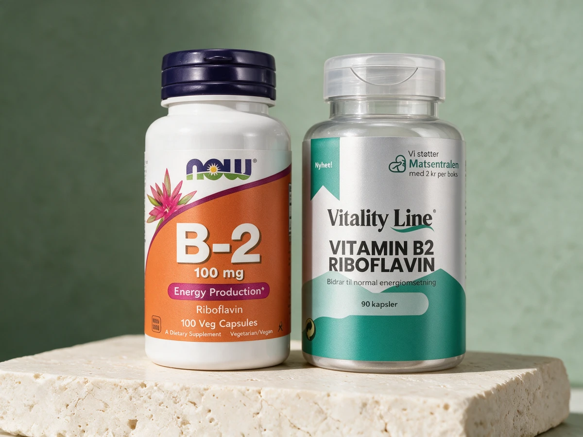 NOW B-2 og Vitality Line Vitamin B2 Riboflavin