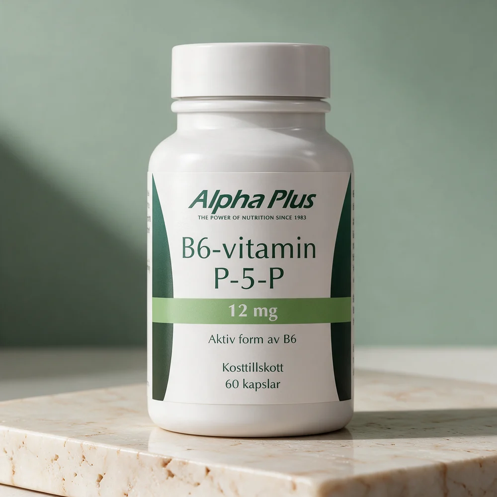 Alpha Plus B6-vitamin P-5-P, boks med 60 plantekapsler
