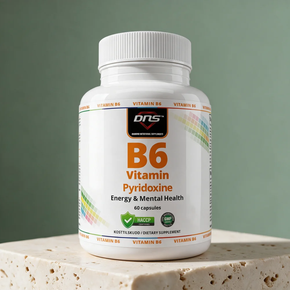 DNS Vitamin B6 Pyridoksin, boks med 60 kapsler à 50 mg