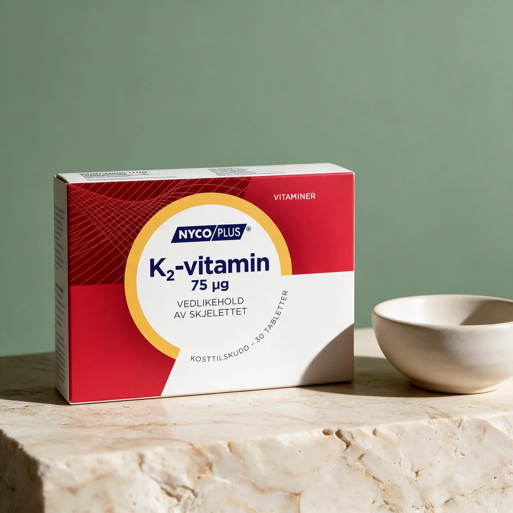Nycoplus K2-vitamin 75 µg, eske med 30 tabletter