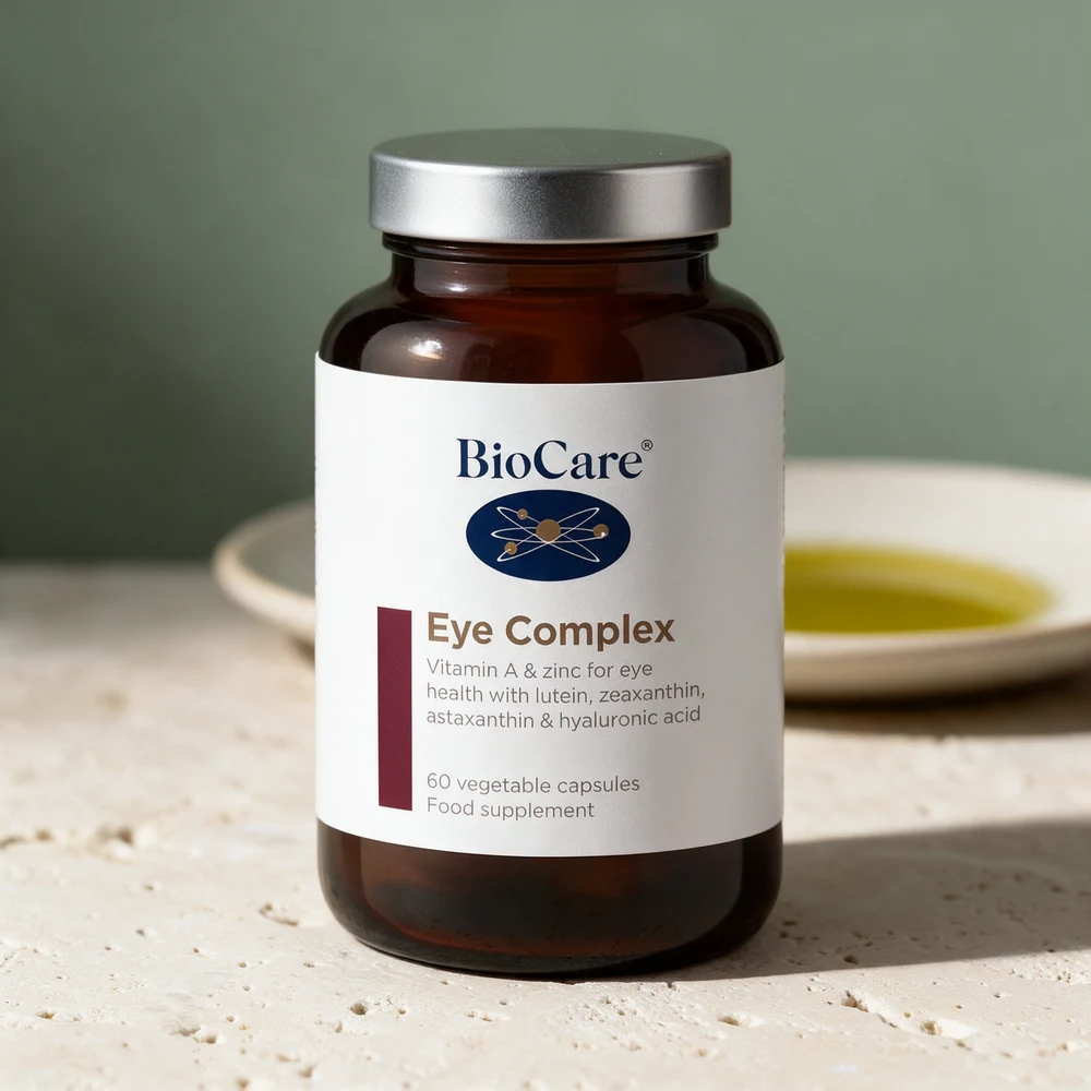 BioCare Eye Complex, brunt glass med 60 veganske kapsler