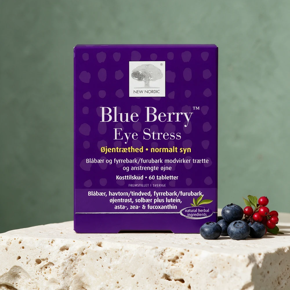 New Nordic Blue Berry Eye Stress, eske med 60 tabletter