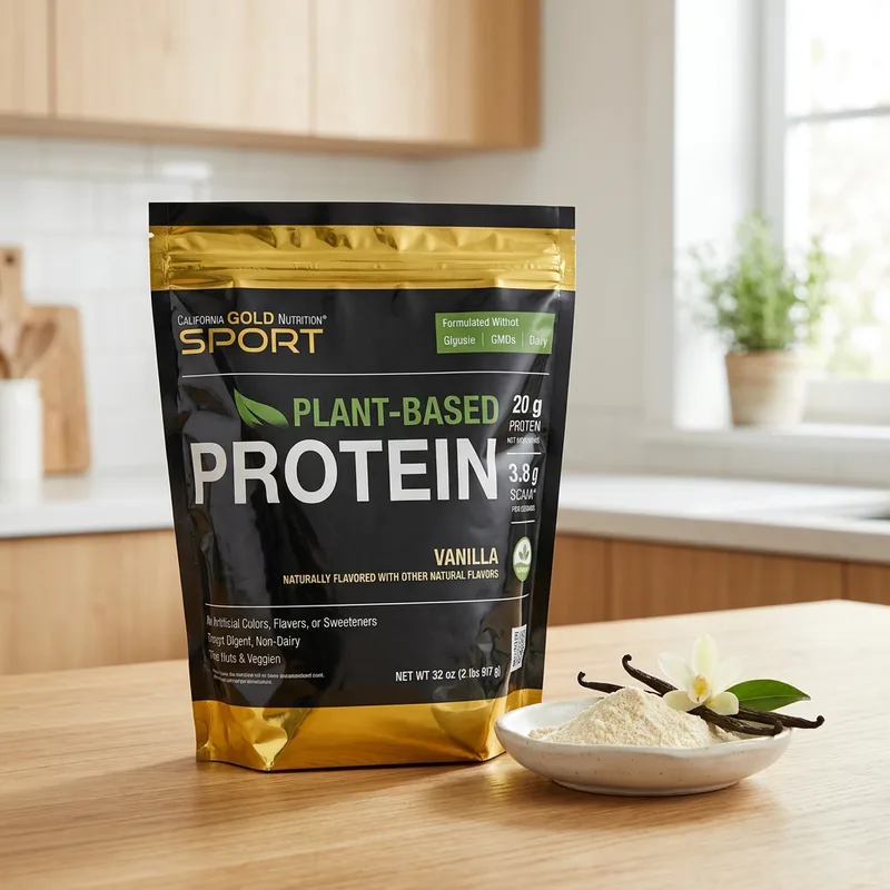 California Gold Nutrition Sport Vegan Protein, Vanilje produktbilde