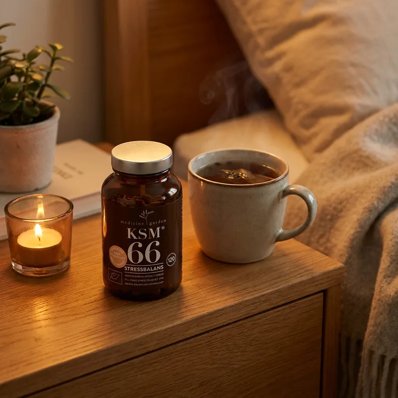 MedicineGarden KSM-66 Ashwagandha EKO 120 kapsler i hverdagsmiljø