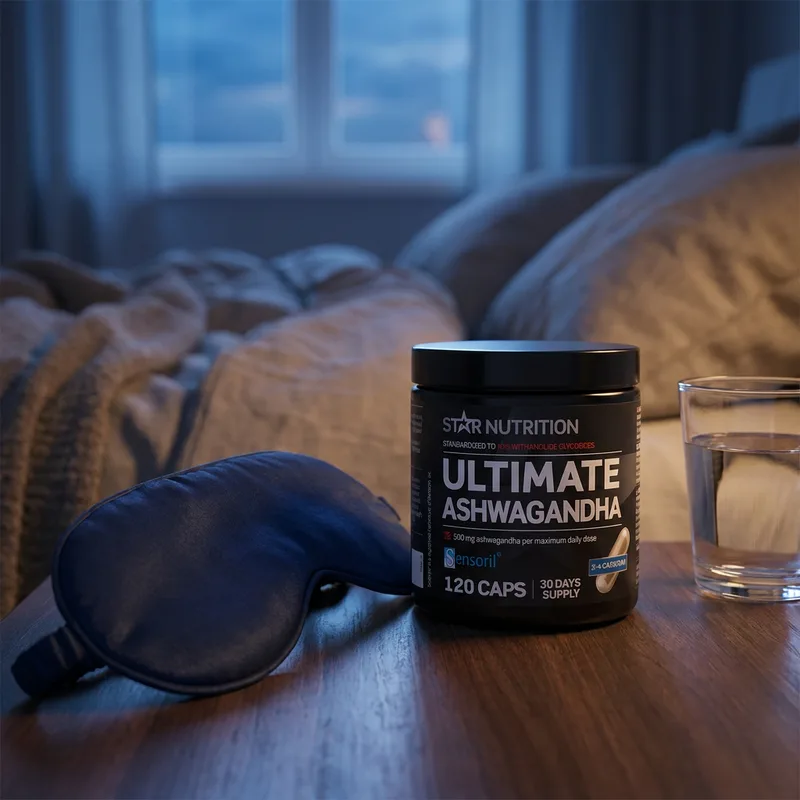 Star Nutrition Ultimate Ashwagandha 120 kapsler i hverdagsmiljø