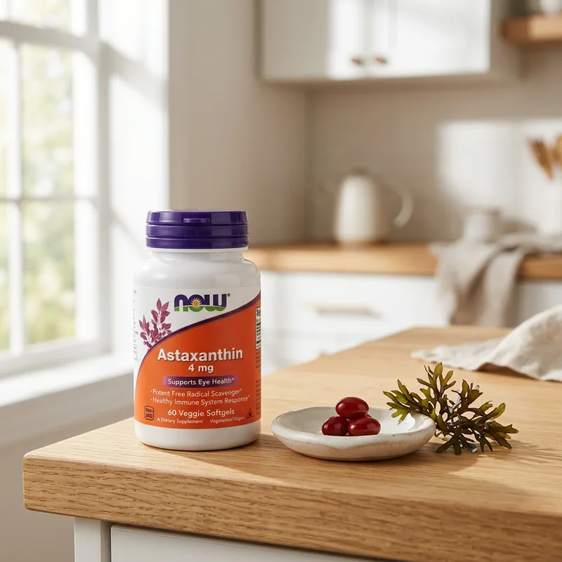 NOW Foods Astaxanthin 4 mg (60 kapsler) produktbilde