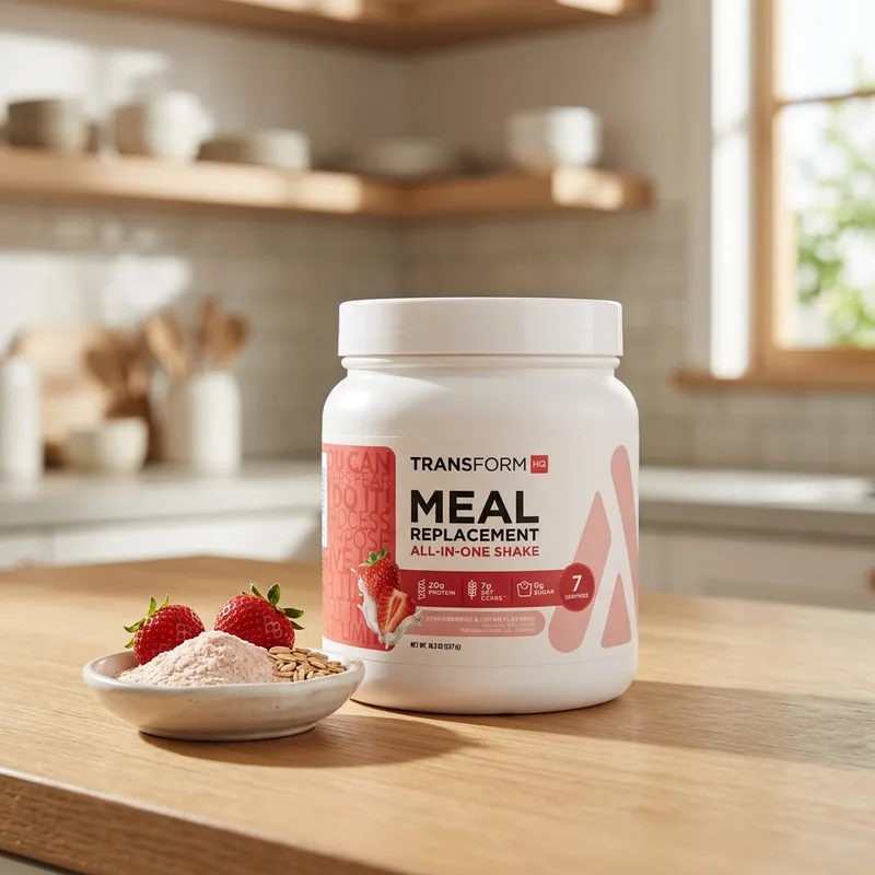 TransformHQ Meal Replacement All-in-One, Jordbær og fløte produktbilde