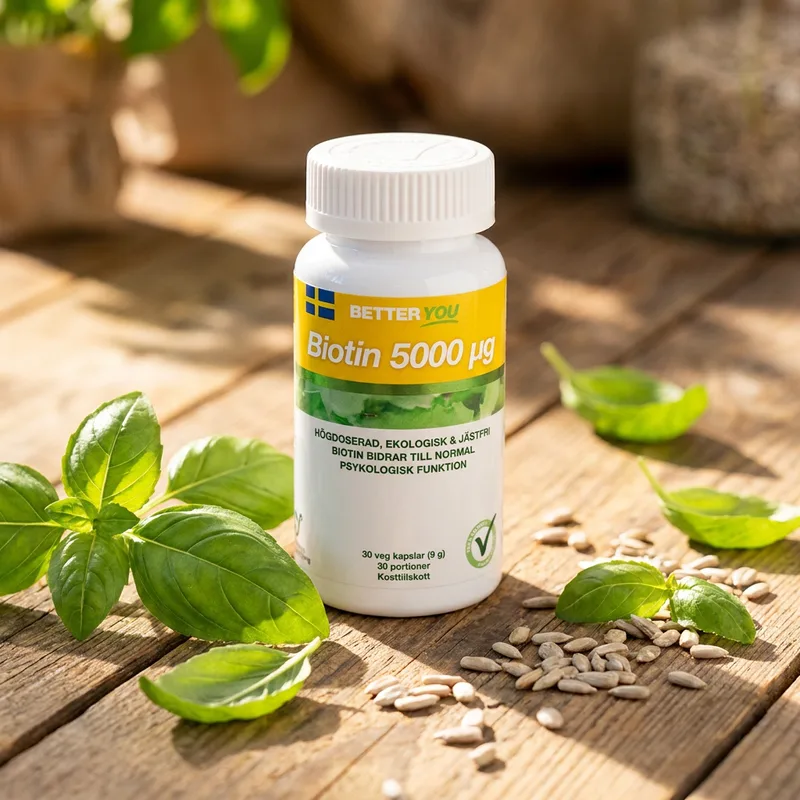 Better You Premium Biotin 5000, 100 kapsler i hverdagsmiljø