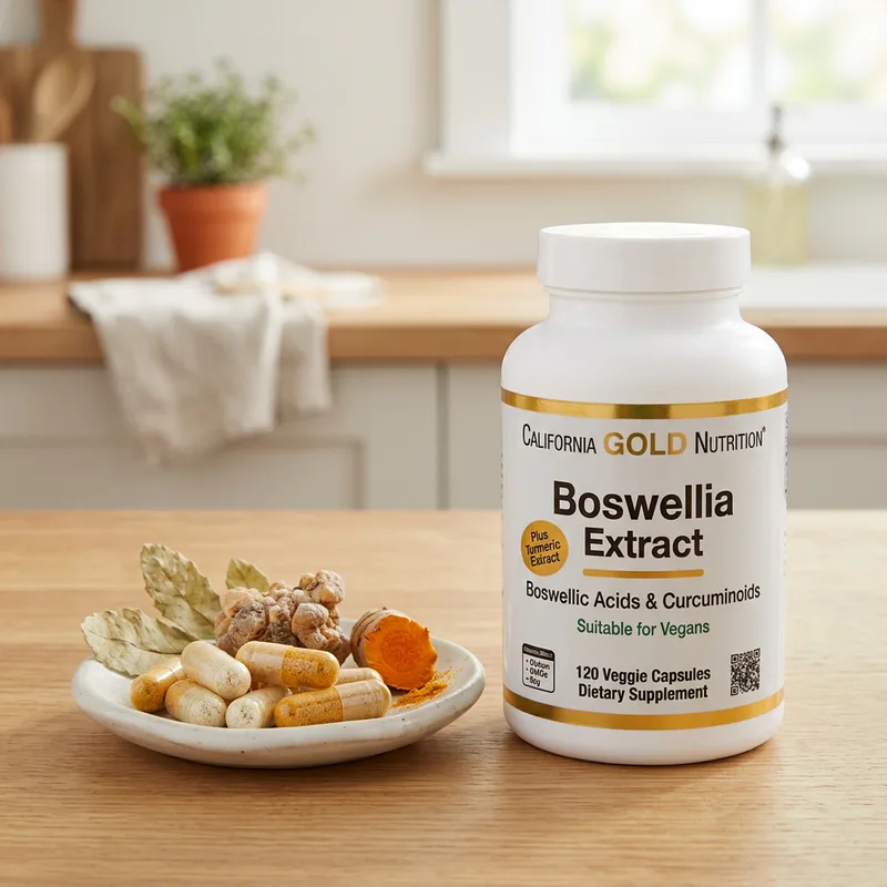 California Gold Nutrition Boswellia og Turmeric Curcumin Com produktbilde