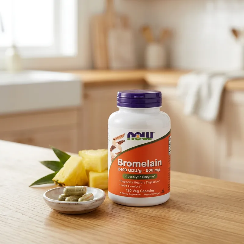 NOW Foods Bromelain 500 mg (2 400 GDU/g) produktbilde
