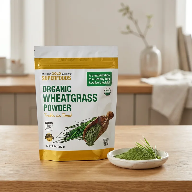 California Gold Nutrition Økologisk Hvetegresspulver produktbilde