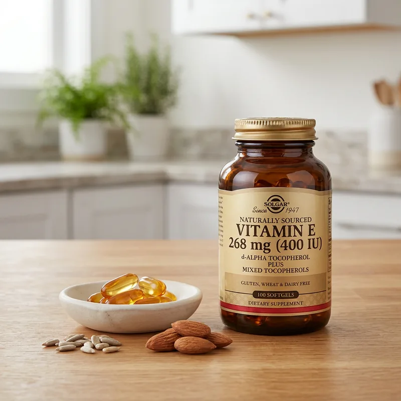 Solgar Vitamin E, naturlig kilde produktbilde