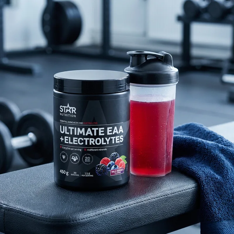 Star Nutrition Ultimate EAA + Electrolytes 450 g i hverdagsmiljø