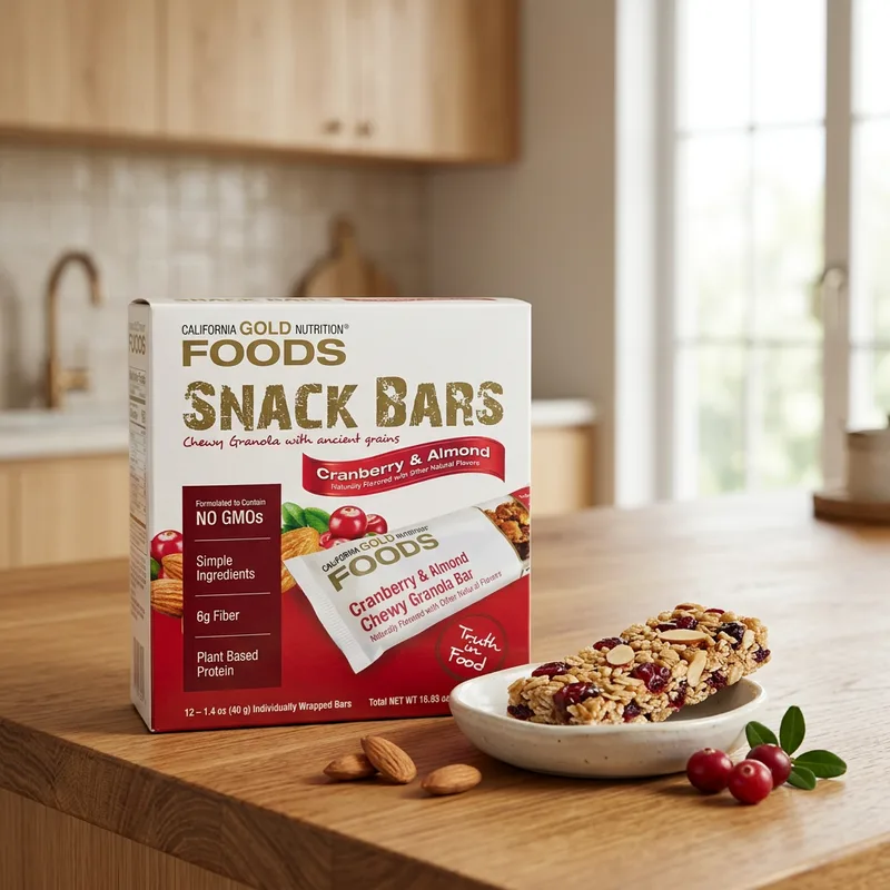California Gold Nutrition Cranberry & Almond Chewy Granola produktbilde