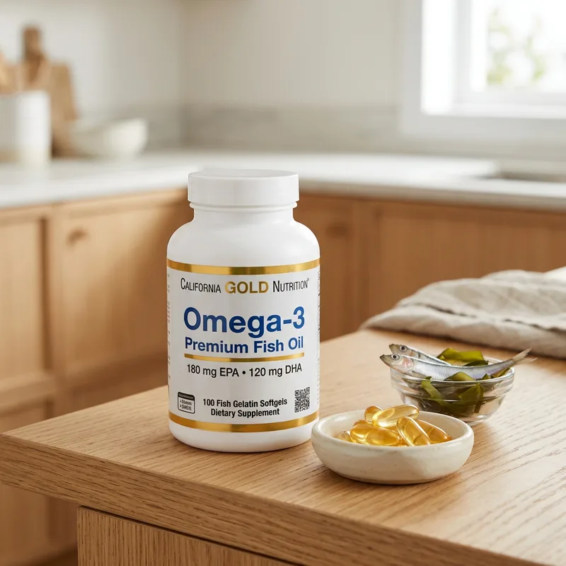 California Gold Nutrition Omega-3 Premium (100 kapsler) produktbilde