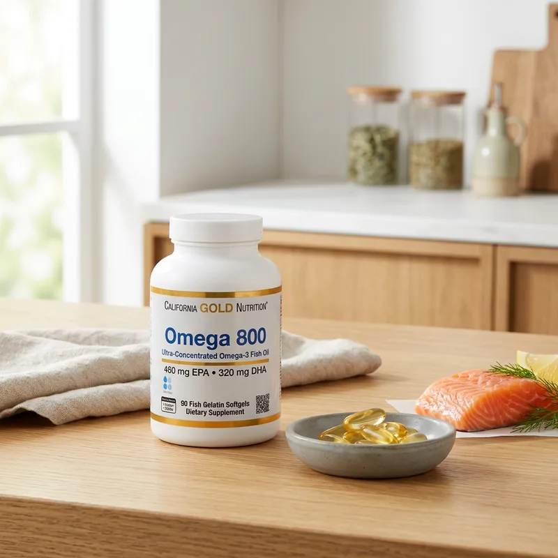 California Gold Nutrition Omega 800 (90 kapsler) produktbilde