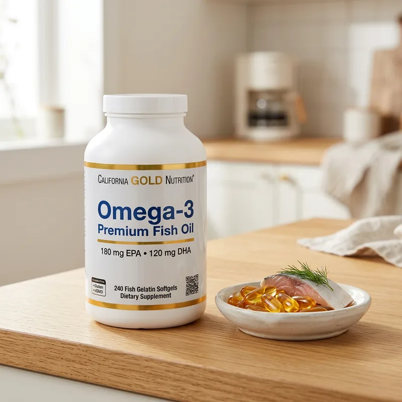 California Gold Nutrition Omega-3 Premium (240 kapsler) produktbilde