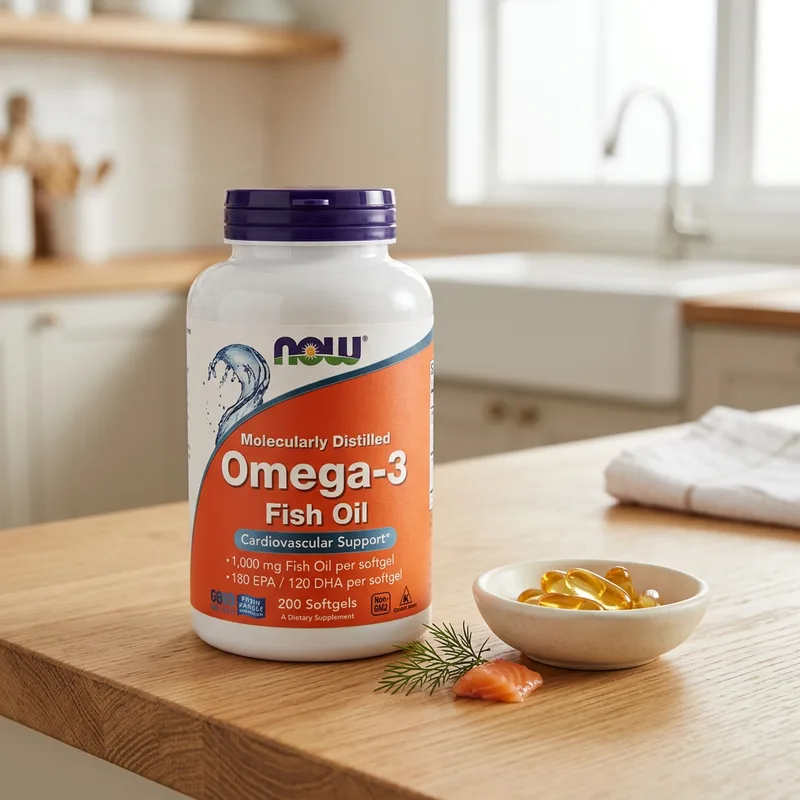 NOW Foods Omega-3 Fish Oil (200 kapsler) produktbilde