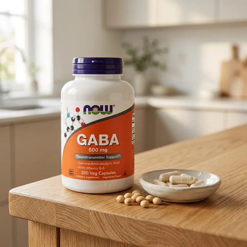 NOW Foods GABA med Vitamin B-6 produktbilde