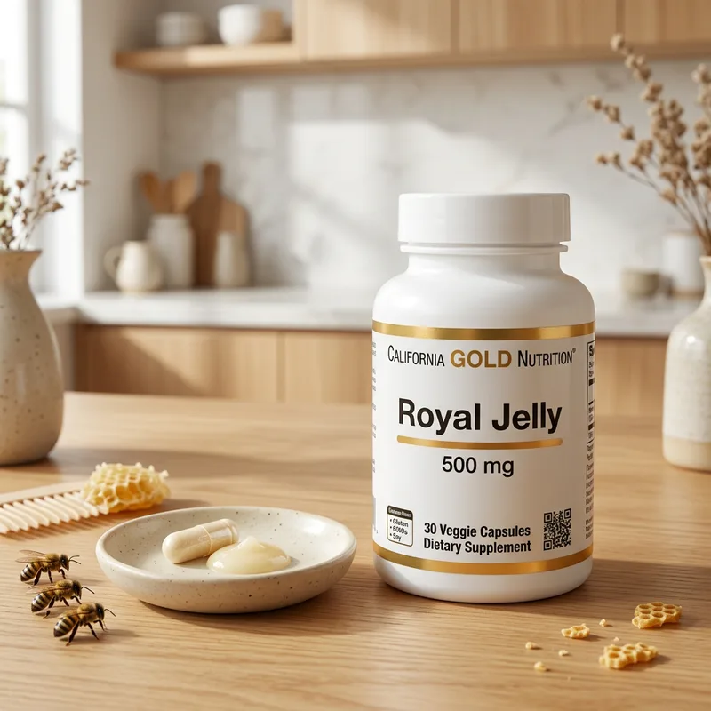 California Gold Nutrition Royal Jelly 500 mg (30 kapsler) produktbilde