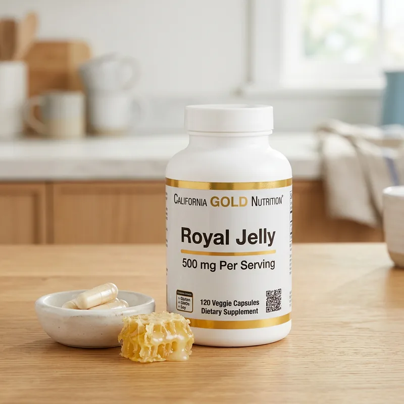 California Gold Nutrition Royal Jelly 500 mg (120 kapsler) produktbilde