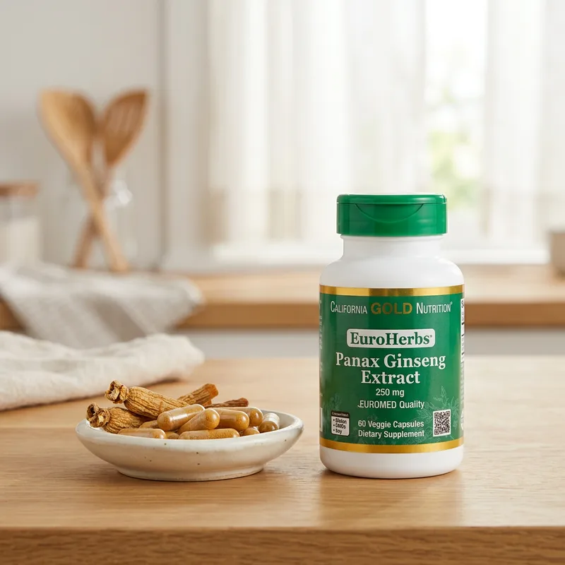California Gold Nutrition EuroHerbs Panax Ginseng-ekstrakt 2 produktbilde