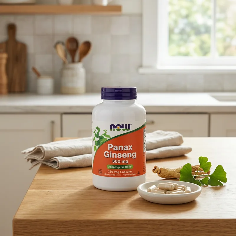 NOW Foods Panax Ginseng 500 mg (250 kapsler) produktbilde