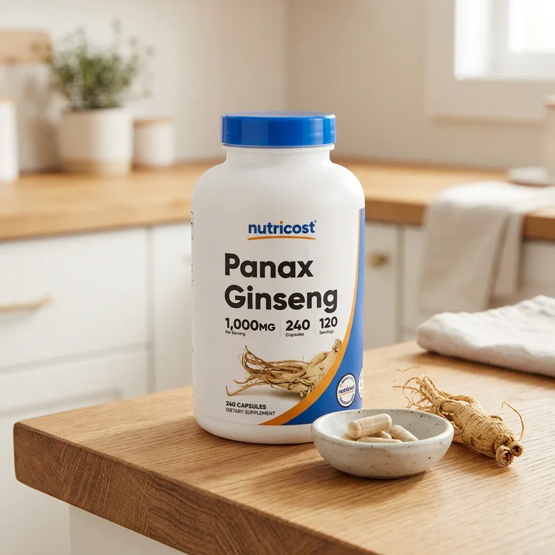 Nutricost Panax Ginseng 500 mg (240 kapsler) produktbilde