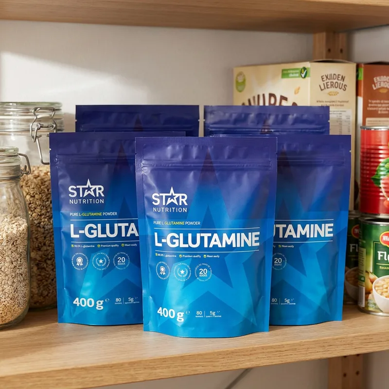 BIGBUY L-Glutamin 2 kg (5 × 400 g) i hverdagsmiljø