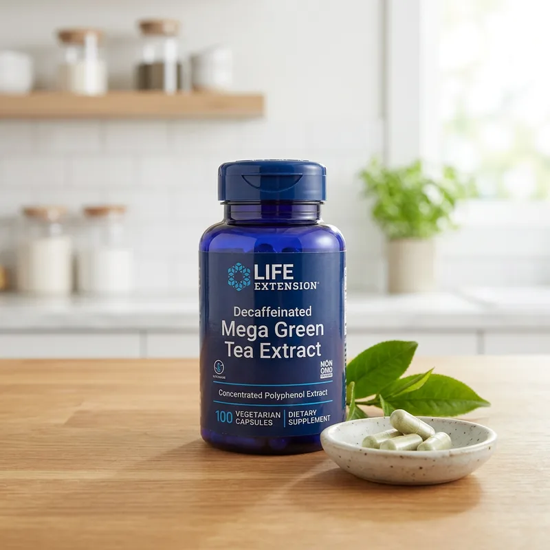 Life Extension Mega Green Tea Extract, koffeinfri produktbilde