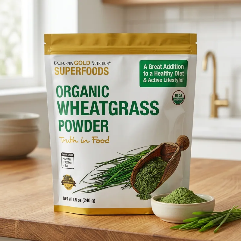 California Gold Nutrition Økologisk Hvetegresspulver produktbilde