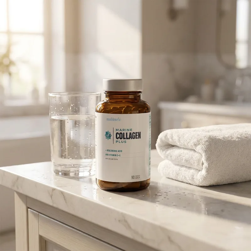 Matters Marine Collagen + Hyaluronsyra 90 kapsler i hverdagsmiljø