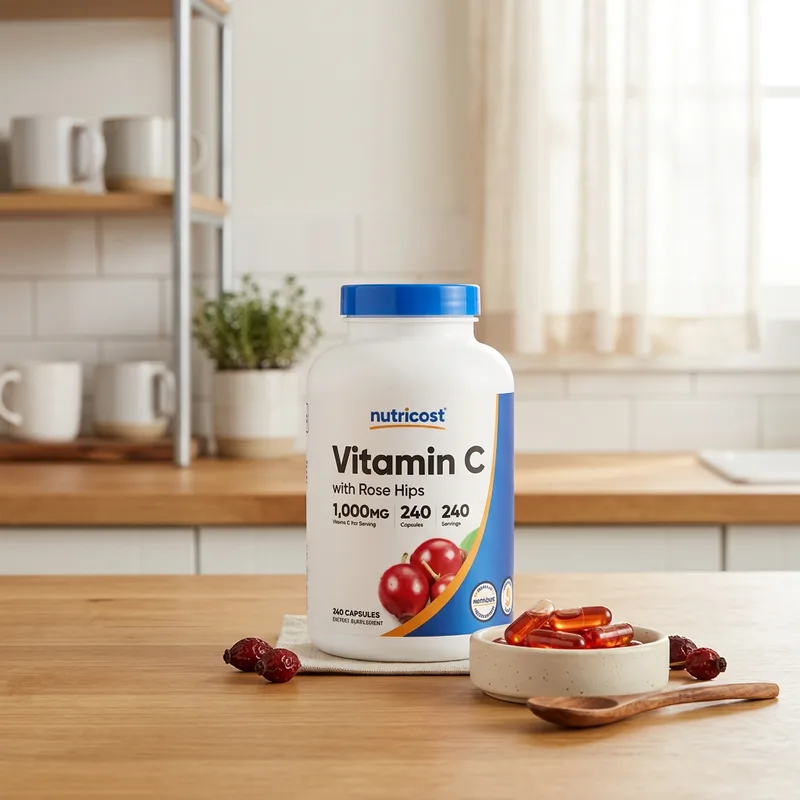 Nutricost Vitamin C med Nyper, 1000 mg produktbilde