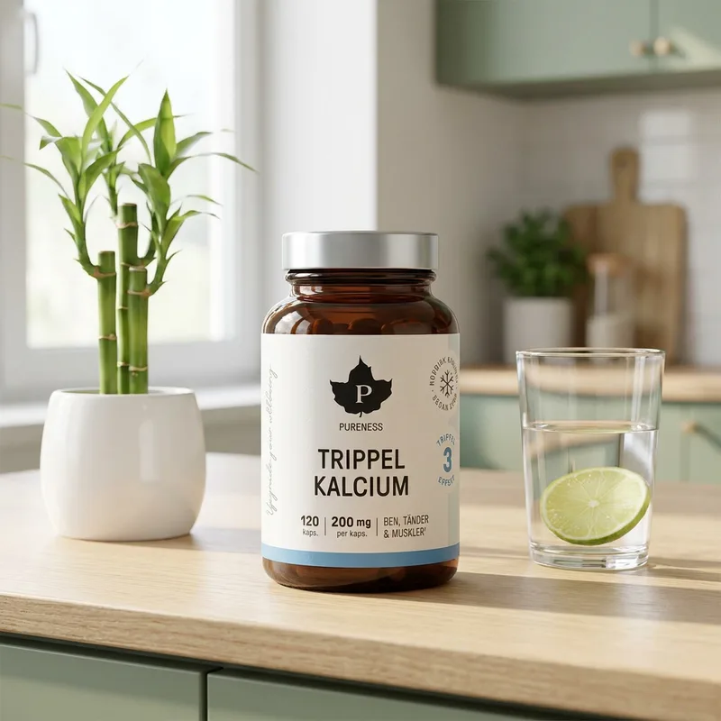 Pureness Trippel Kalsium 120 kapsler i hverdagsmiljø