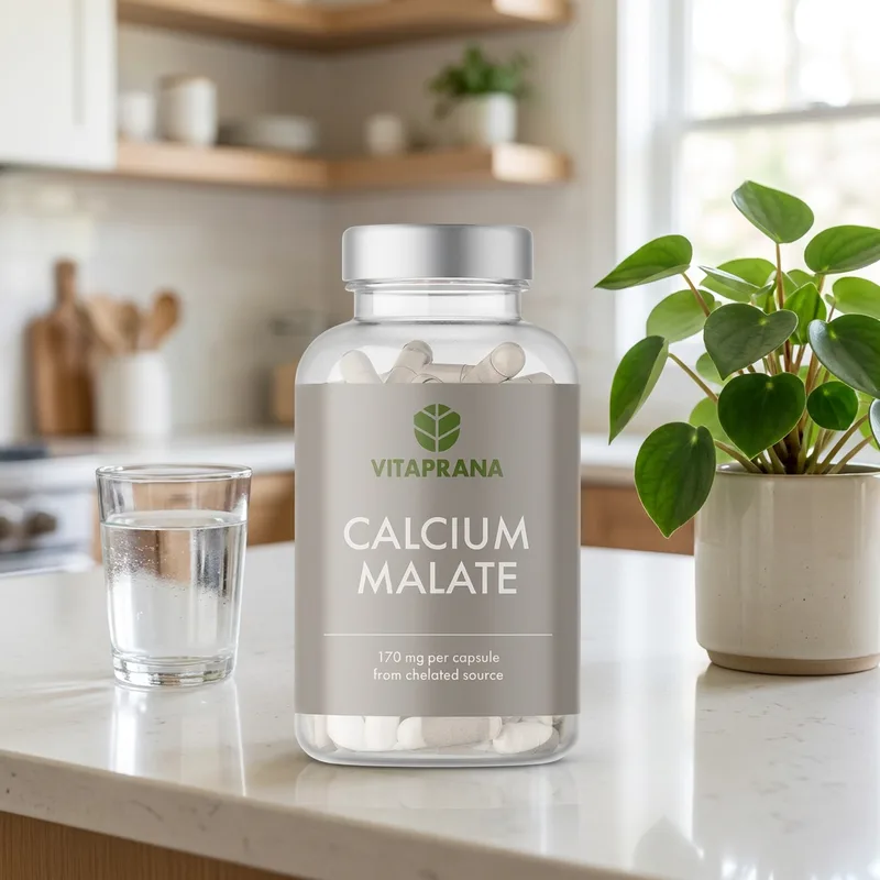 Vitaprana Calcium Malate 100 kapsler i hverdagsmiljø