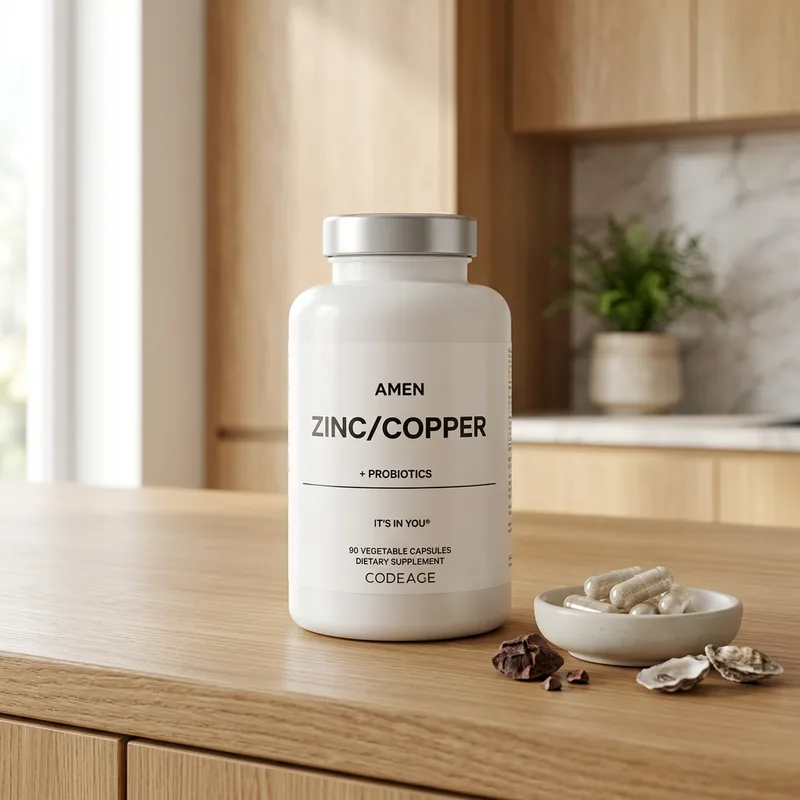 Codeage Amen Zinc/Copper + Probiotics produktbilde