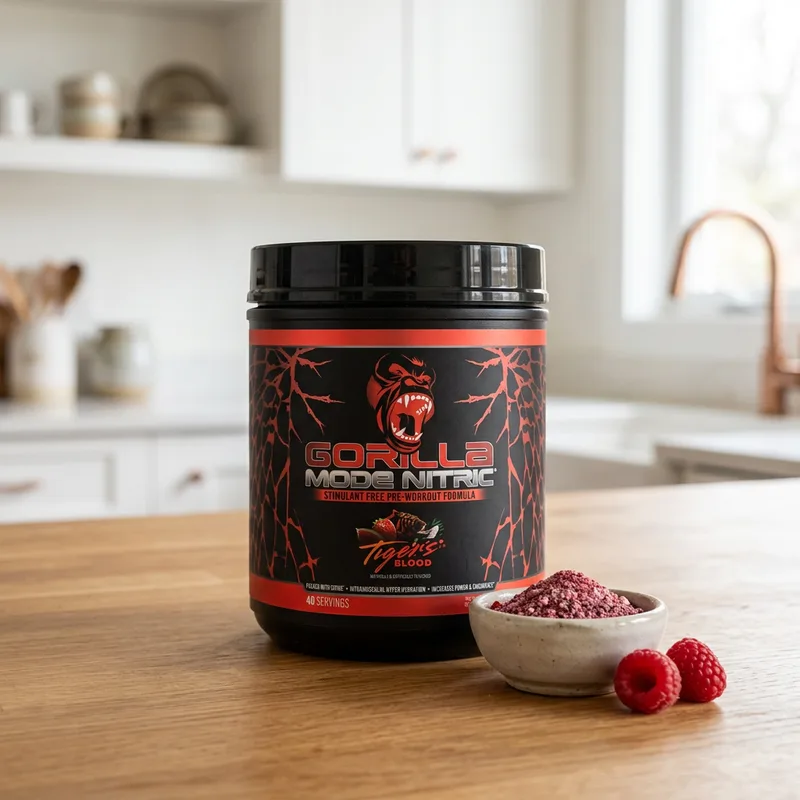Gorilla Mind Mode Nitric Stimulant Free – Tiger's Blood produktbilde