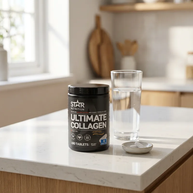 Star Nutrition Ultimate Collagen 180 tabletter i hverdagsmiljø