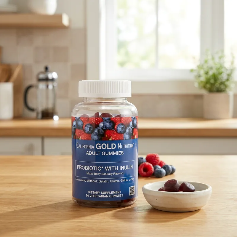 California Gold Nutrition Probiotisk Gummi med Inulin produktbilde