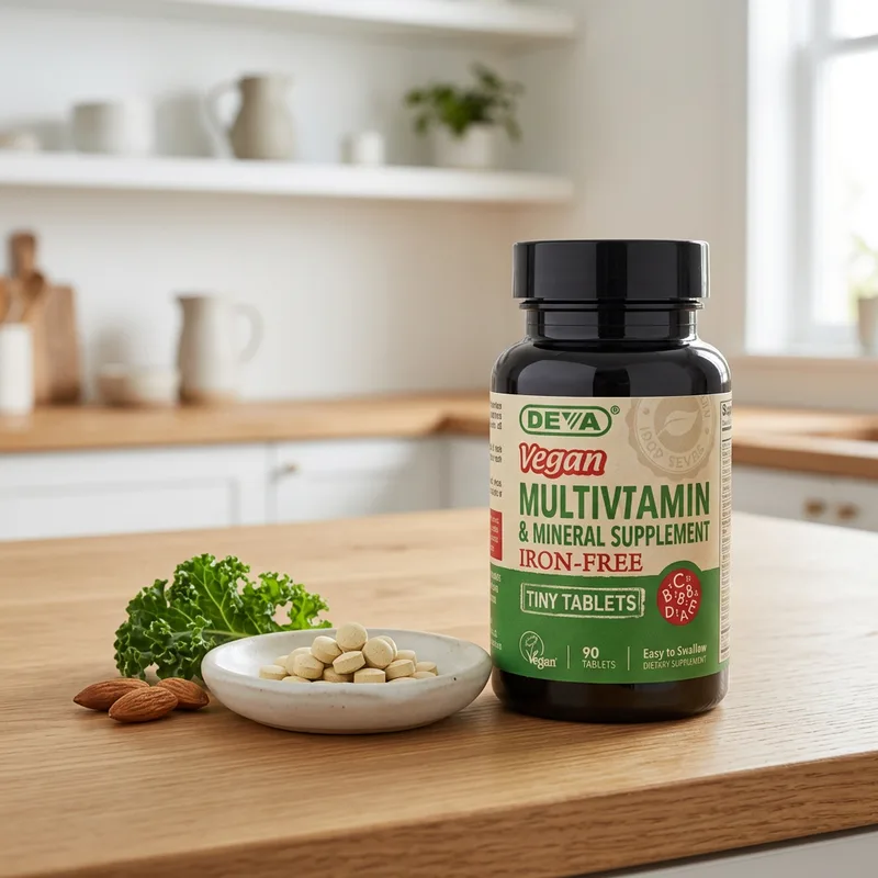 Deva Vegan Multivitamin & Mineral, Iron-Free (90 Tiny Tablet produktbilde
