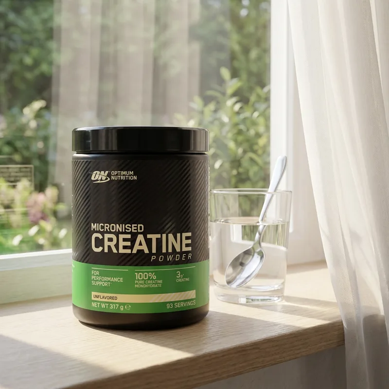 Optimum Nutrition Kreatin Monohydrat 300 g i hverdagsmiljø