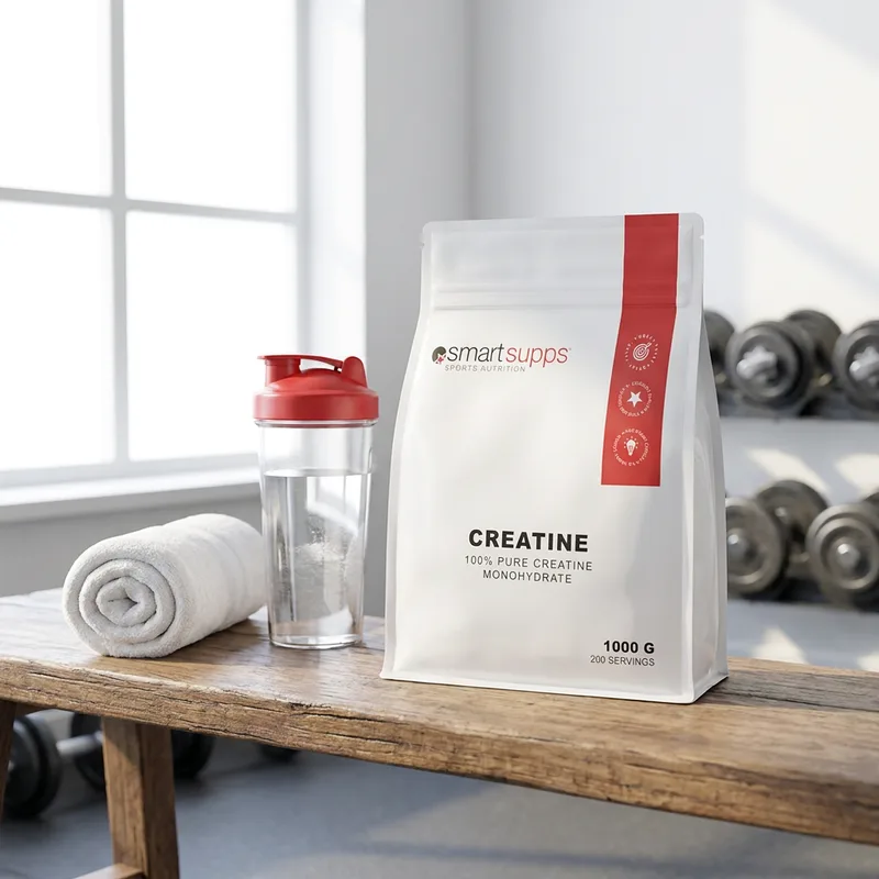 SmartSupps Kreatin Monohydrat 1 kg i hverdagsmiljø