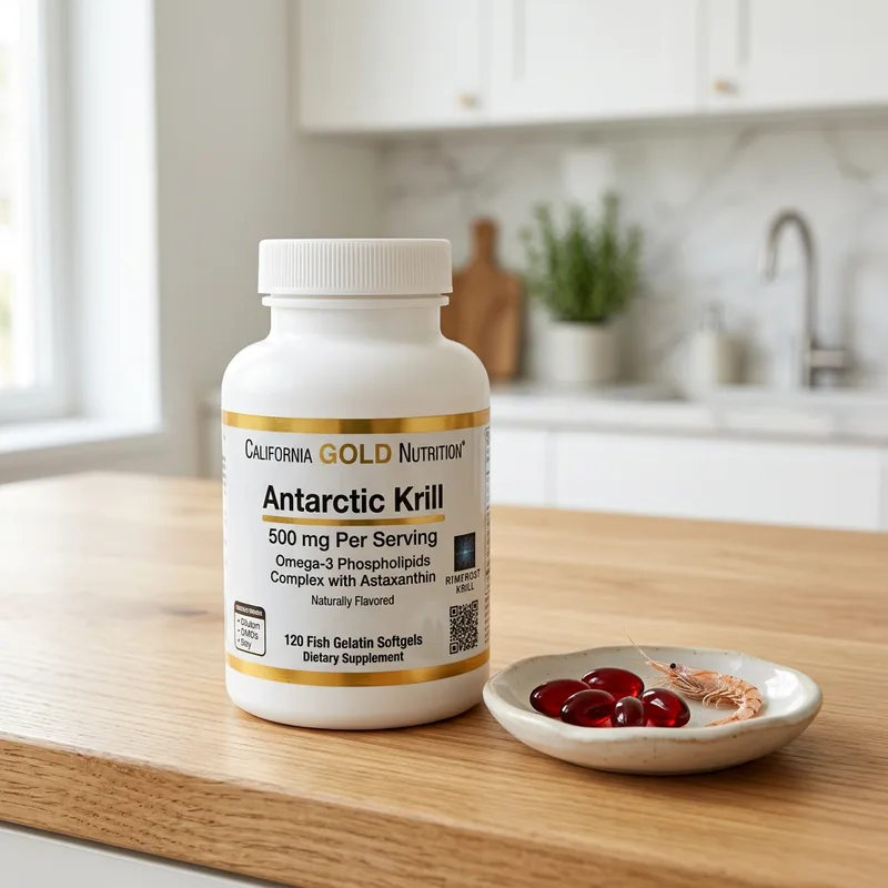 California Gold Nutrition Antarktisk Krillolje 500 mg produktbilde
