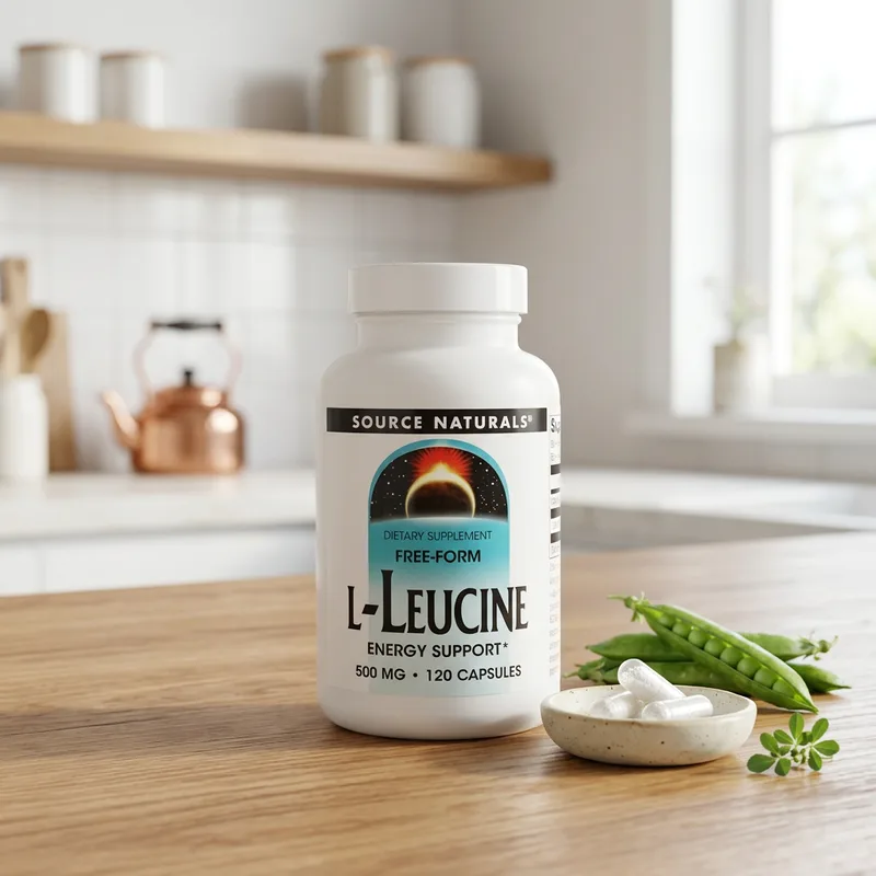 Source Naturals Free-Form L-Leucin 500 mg (120 kapsler) produktbilde