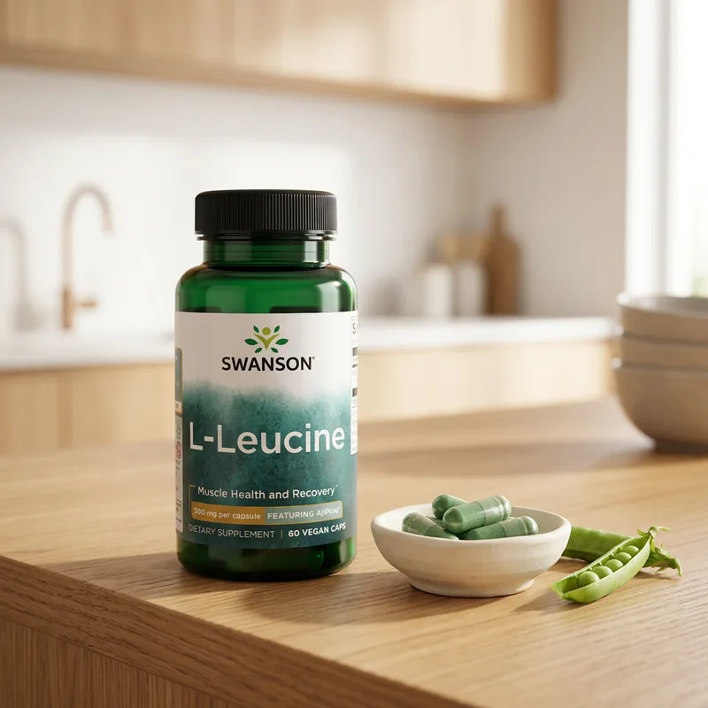 Swanson L-Leucin 500 mg (60 veganske kapsler) produktbilde