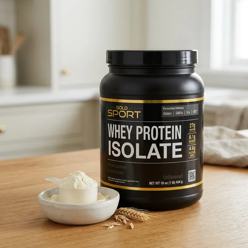 California Gold Nutrition Whey Protein Isolate Smakløs (454 produktbilde